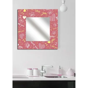 Outlet Armavir Dekorspegel 50x50 cm Christmas Love Plexiglas/Flerfärgad - Inredning
