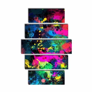 Canvastavla 5-pack Flerfärgad 19x60 cm - Inredning Endast idag
