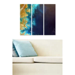 Nyhet Canvastavla Abstract 3-pack Flerfärgad 20x50 cm - Inredning