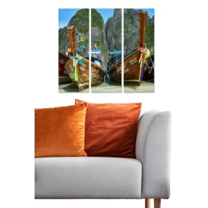 Canvastavla Scenic 3-pack Flerfärgad 20x50 cm - Inredning Premium