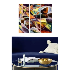 Canvastavla Abstract 3-pack Flerfärgad 20x50 cm - Inredning Endast idag