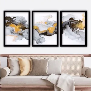 Lågt pris Decorative Framed Painting (3 Pieces) 35x45 - Inredning