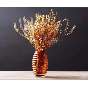 Billig Canvastavla - Torkade blommor i en elegant glasvas - Inredning & dekor