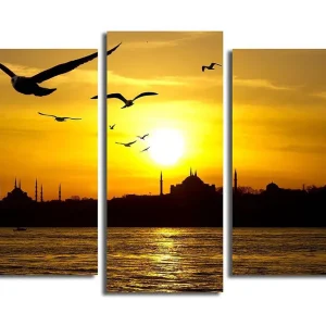 Premium Canvastavla 3-pack Flerfärgad 20x39 cm - Inredning