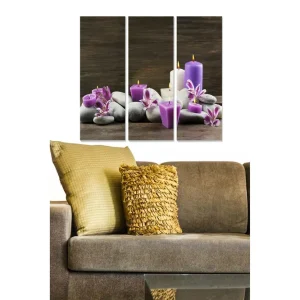 Premium Tavla Floral 3-pack Flerfärgad 20x50 cm - Inredning