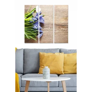 Tavla Floral 3-pack Flerfärgad 20x50 cm - Inredning Begränsat erbjudande
