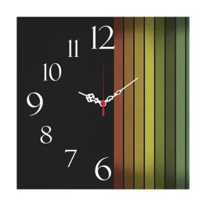 Snabb frakt Dekorativ MDF Väggklocka 40x40 cm Flerfärgad - Inredning