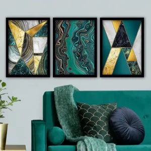 Begränsad tid Decorative Framed Painting (3 Pieces) 35x45 - Inredning