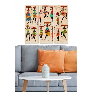 Tavla World Culture 3-pack Flerfärgad 20x50 cm - Inredning Begränsat antal