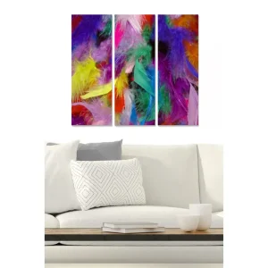Canvastavla Floral 3-pack Flerfärgad 20x50 cm - Inredning Utförsäljning