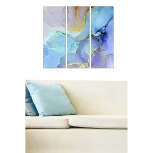 Canvastavla Abstract 3-pack Flerfärgad 20x50 cm - Inredning Utförsäljning
