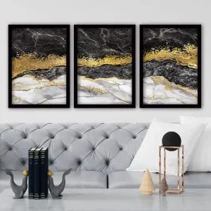 Decorative Framed Painting (3 Pieces) 35x45 - Inredning Reapris
