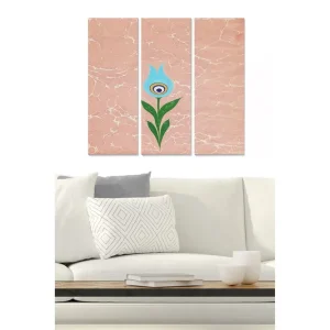 Tavla Floral 3-pack Flerfärgad 20x50 cm - Inredning Erbjudande