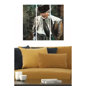 Canvastavla People 3-pack Flerfärgad 20x50 cm - Inredning Fynd