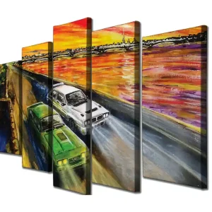 Väggdekor Canvas Målning 5 Delar - Inredning & dekor I lager