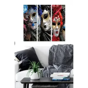 Tavla Abstract 3-pack Flerfärgad 20x50 cm - Inredning Köp nu
