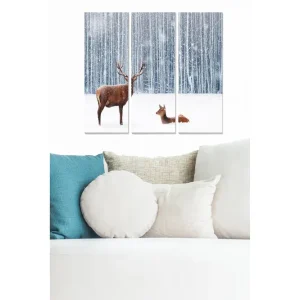 Canvastavla Animal 3-pack Flerfärgad 20x50 cm - Inredning Fri frakt