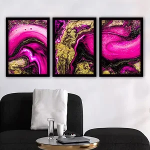 Sista chansen Dekorativ inramad målning 3-Delar 35x45 cm Flerfärgad - Inredning