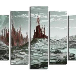 Trygg betalning Canvastavla 5-pack Flerfärgad 19x60 cm - Inredning