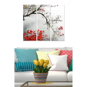Canvastavla Floral 3-pack Flerfärgad 20x50 cm - Inredning Rea