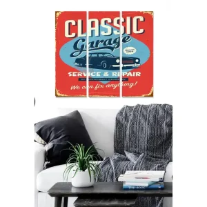 Canvastavla Advertisement 3-pack Flerfärgad 20x50 cm - Inredning Lågt pris