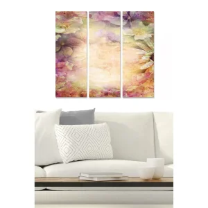 Tavla Floral 3-pack Flerfärgad 20x50 cm - Inredning Billigare