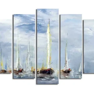 Canvastavla 5-pack Flerfärgad 19x60 cm - Inredning Utförsäljning