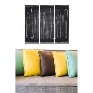 Canvastavla Kitchen 3-pack Flerfärgad 20x50 cm - Inredning Fynd