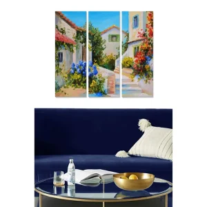 Snabb leverans Canvastavla Scenic 3-pack Flerfärgad 20x50 cm - Inredning