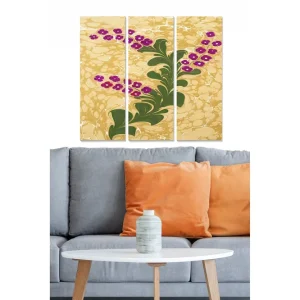 Tavla Floral 3-pack Flerfärgad 20x50 cm - Inredning Endast denna vecka