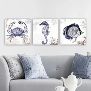 Köp nu Dekorativ Canvastavla 3-Delar 30x30 cm Flerfärgad - Inredning
