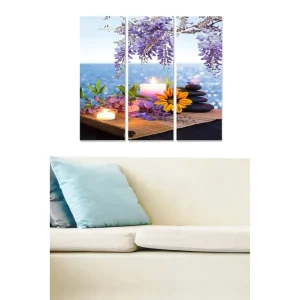 Tavla Floral 3-pack Flerfärgad 20x50 cm - Inredning Handla nu