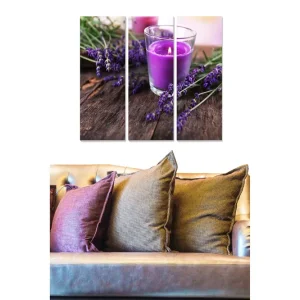 Tavla Floral 3-pack Flerfärgad 20x50 cm - Inredning Billig