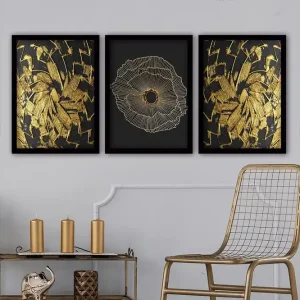 Trygg betalning Decorative Framed Painting (3 Pieces) 35x45 - Inredning