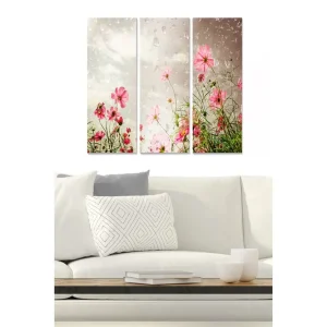 Tavla Floral 3-pack Flerfärgad 20x50 cm - Inredning Billig