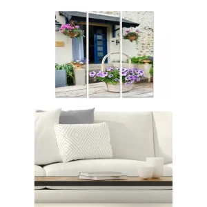 Populär Canvastavla Floral 3-pack Flerfärgad 20x50 cm - Inredning