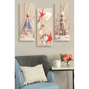 Kampanj Decorative MDF Painting (3 Pieces) 20x50 - Inredning