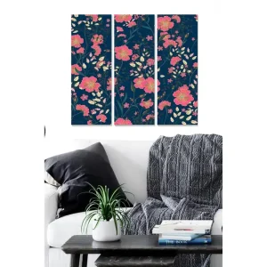 Canvastavla Floral 3-pack Flerfärgad 20x50 cm - Inredning Kundfavorit
