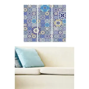 Premium Tavla Abstract 3-pack Flerfärgad 20x50 cm - Inredning