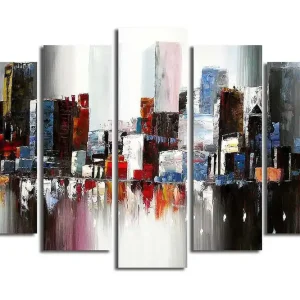 Säker betalning Canvastavla 5-pack Flerfärgad 19x60 cm - Inredning