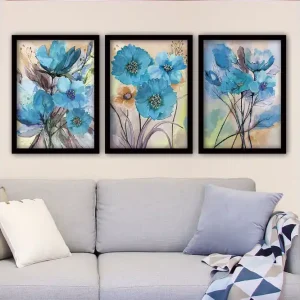 Dekorativ inramad målning 3-Delar 35x45 cm Flerfärgad - Inredning Kundfavorit