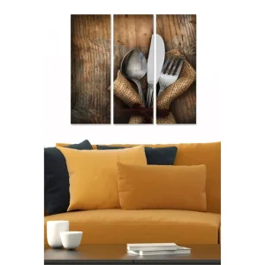 Canvastavla Abstract 3-pack Flerfärgad 20x50 cm - Inredning Begränsad tid