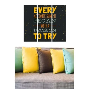 Tavla Sayings 3-pack Flerfärgad 20x50 cm - Inredning Erbjudande