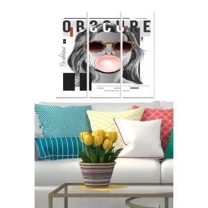 Trygg betalning Canvastavla Fashion 3-pack Flerfärgad 20x50 cm - Inredning