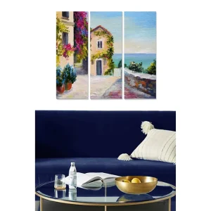 Billig Canvastavla Scenic 3-pack Flerfärgad 20x50 cm - Inredning