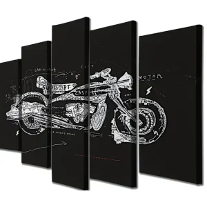 Väggdekor Canvas Målning 5 Delar - Inredning & dekor Säker betalning