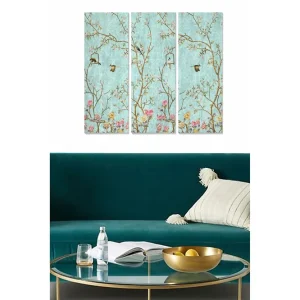 Canvastavla Floral 3-pack Flerfärgad 20x50 cm - Inredning Nedsatt pris