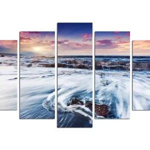 Dekorativ MDF-målning 5-Delar 20x60 cm Flerfärgad - Inredning Köp nu