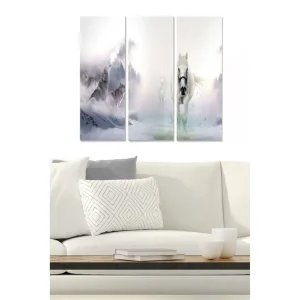 Tavla Animal 3-pack Flerfärgad 20x50 cm - Inredning Bästa pris