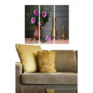 Lägg i varukorgen Canvastavla Floral 3-pack Flerfärgad 20x50 cm - Inredning
